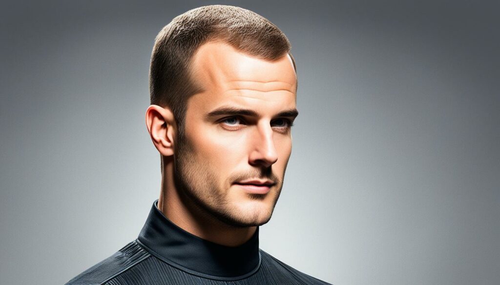 receding hairline buzz cut