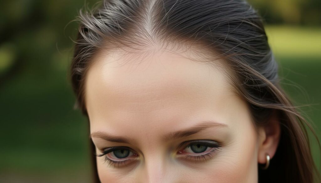 Women's receding hairline