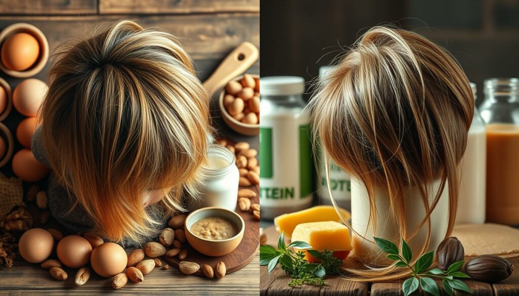 can too much protein cause hair loss