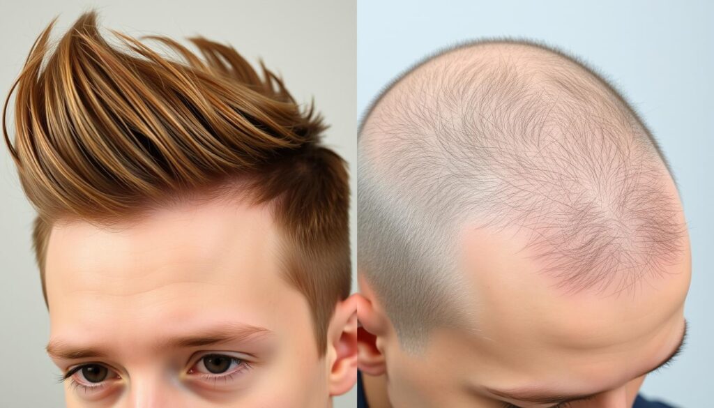 cowlick vs balding