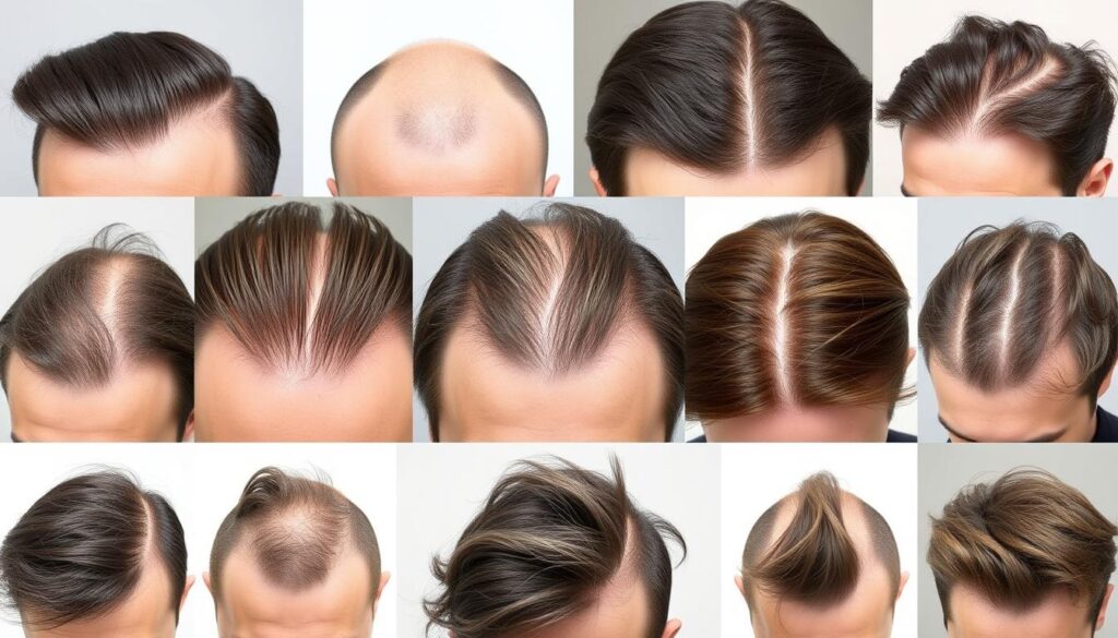 different types of hairlines and hair loss